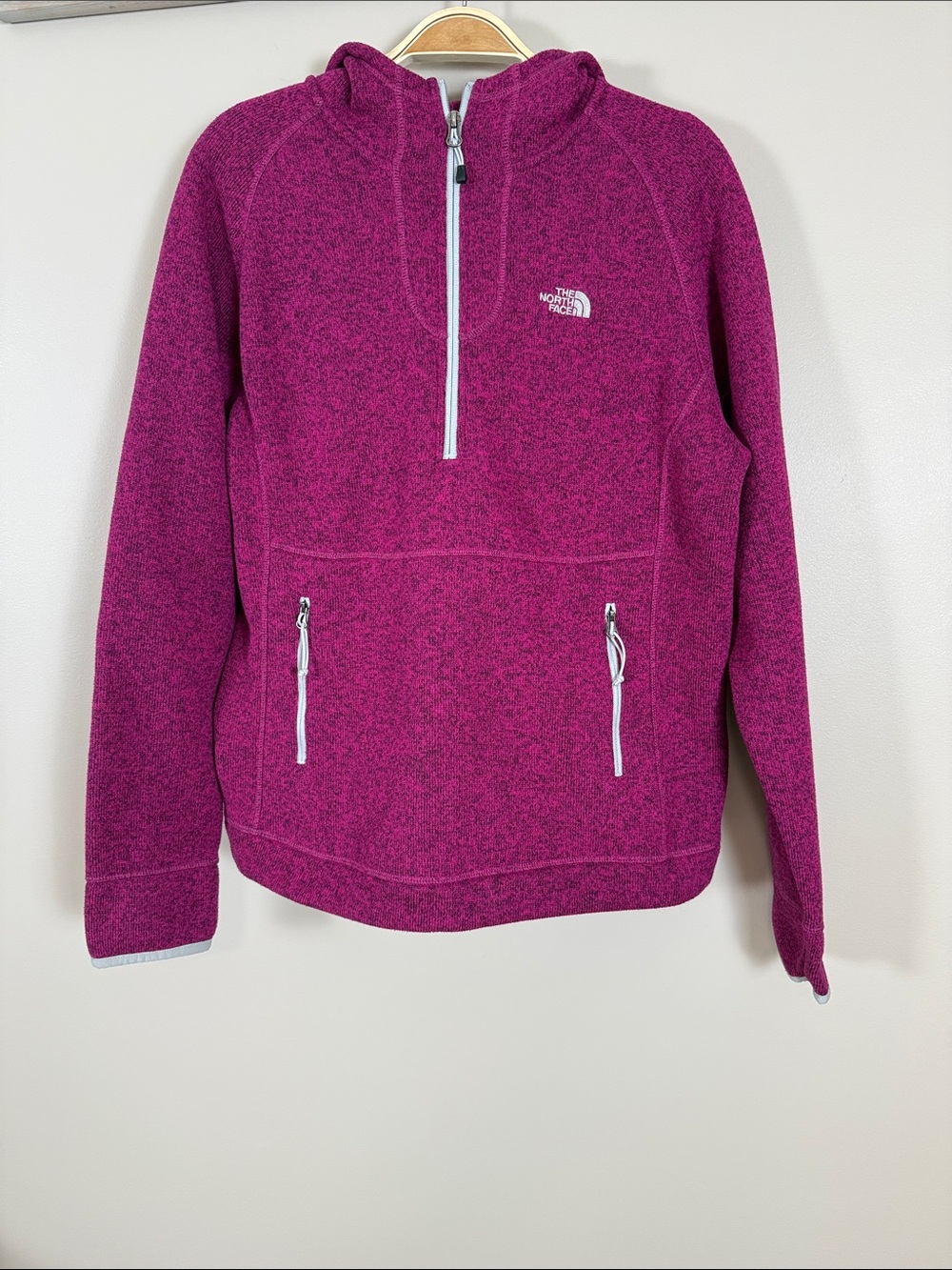 The North Face Half-Zip Hooded Fleece - Pink Magenta